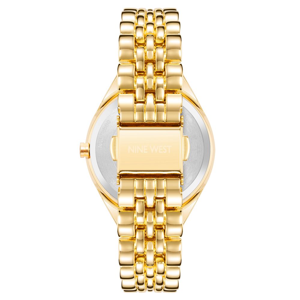 Nine West Gold Metal Bracelet Watch - Image 2