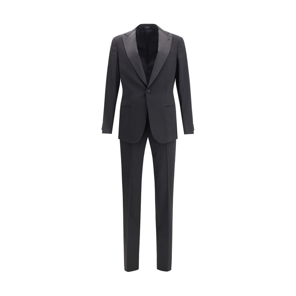 Giorgio Armani Black Fleece Wool Tuxedo