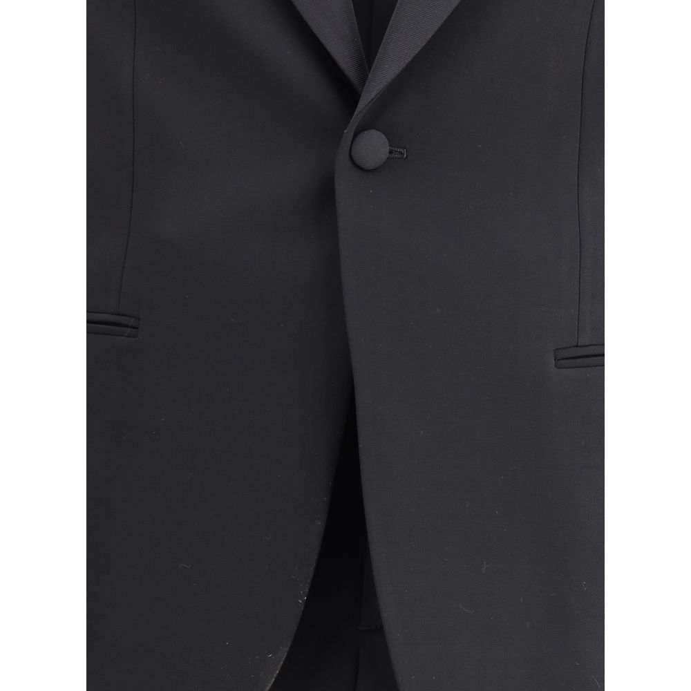 Giorgio Armani Black Fleece Wool Tuxedo - Image 4