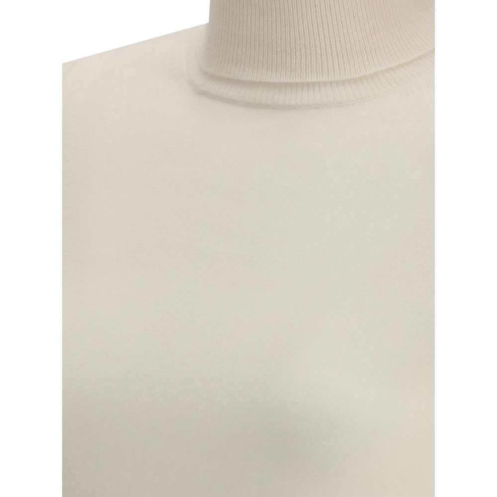 Max Mara White Wool Turtleneck - Image 3