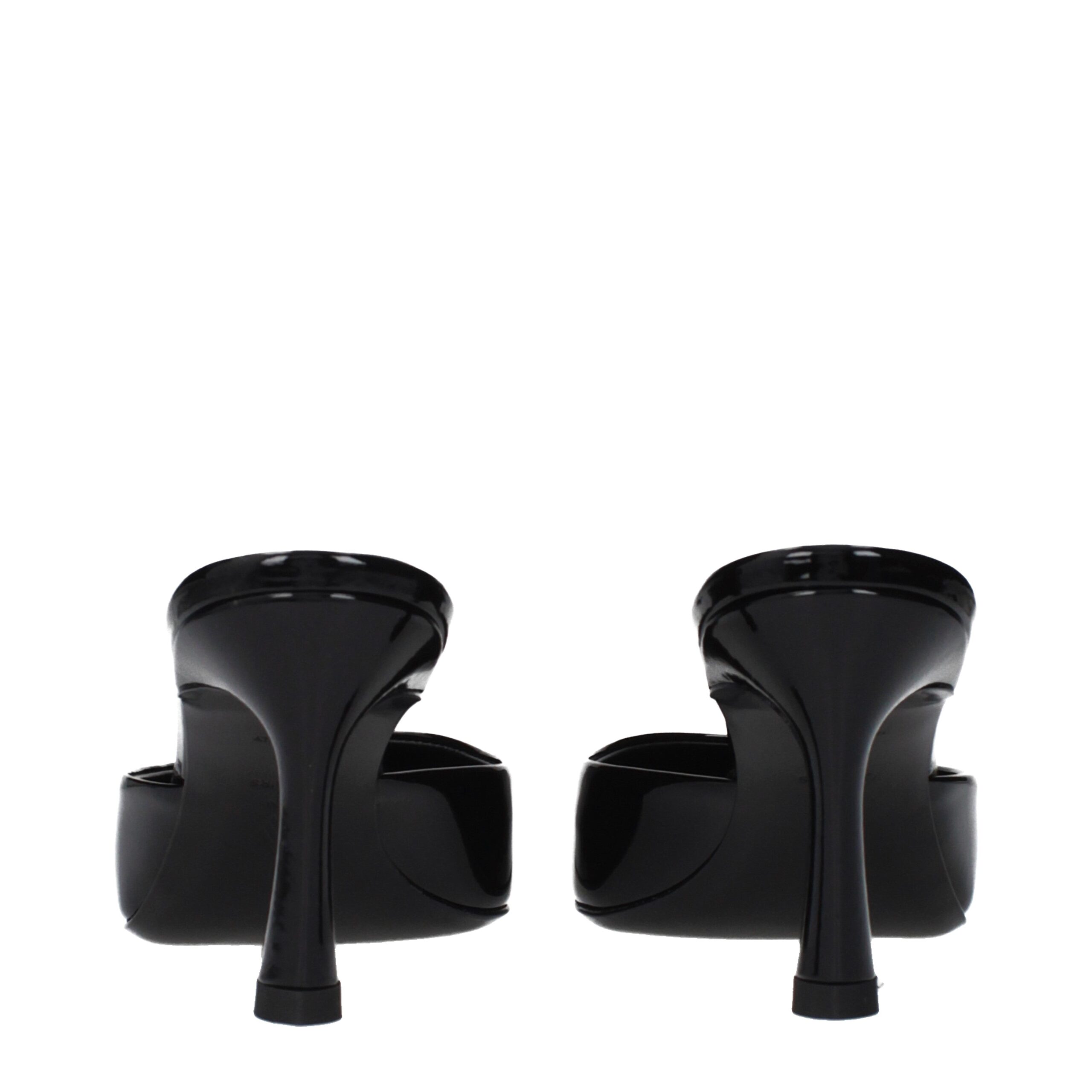 The Attico Black Leather Flat Sandals - Image 5