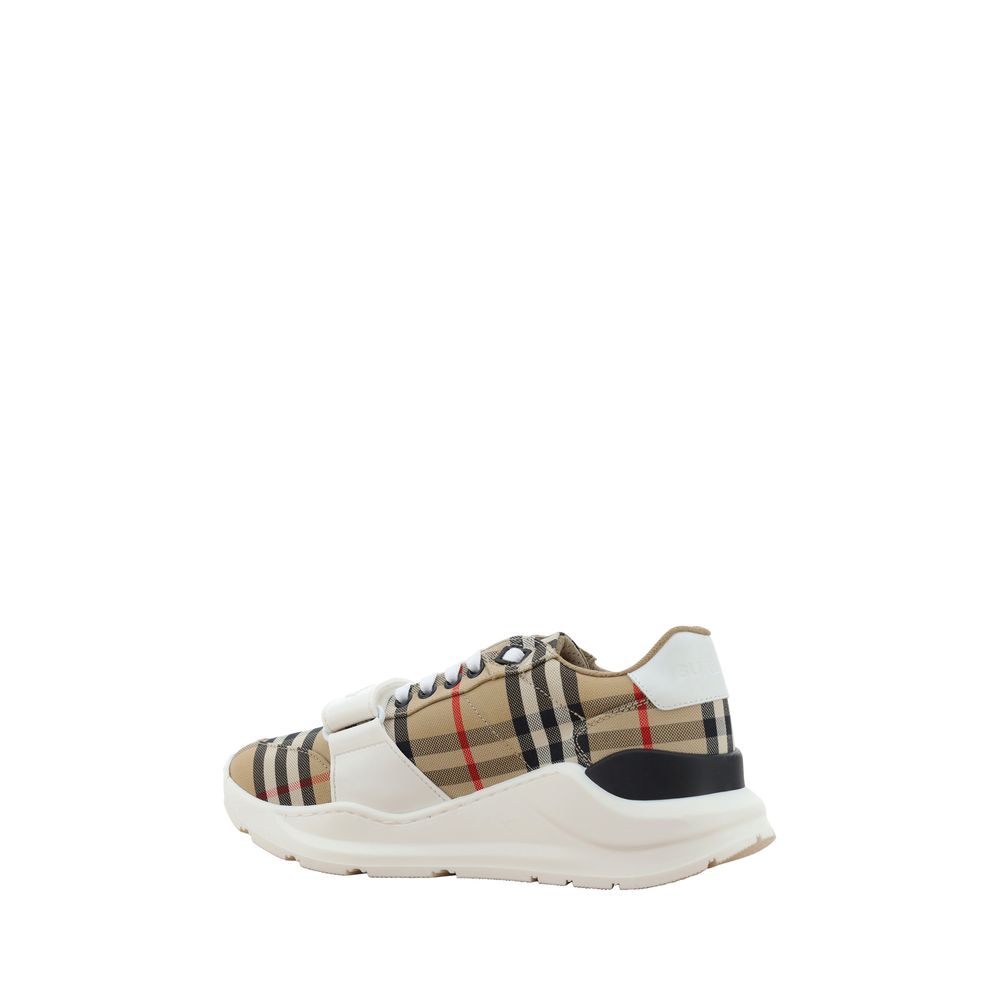 Burberry Beige Rubber Athletic Sneakers - Image 3