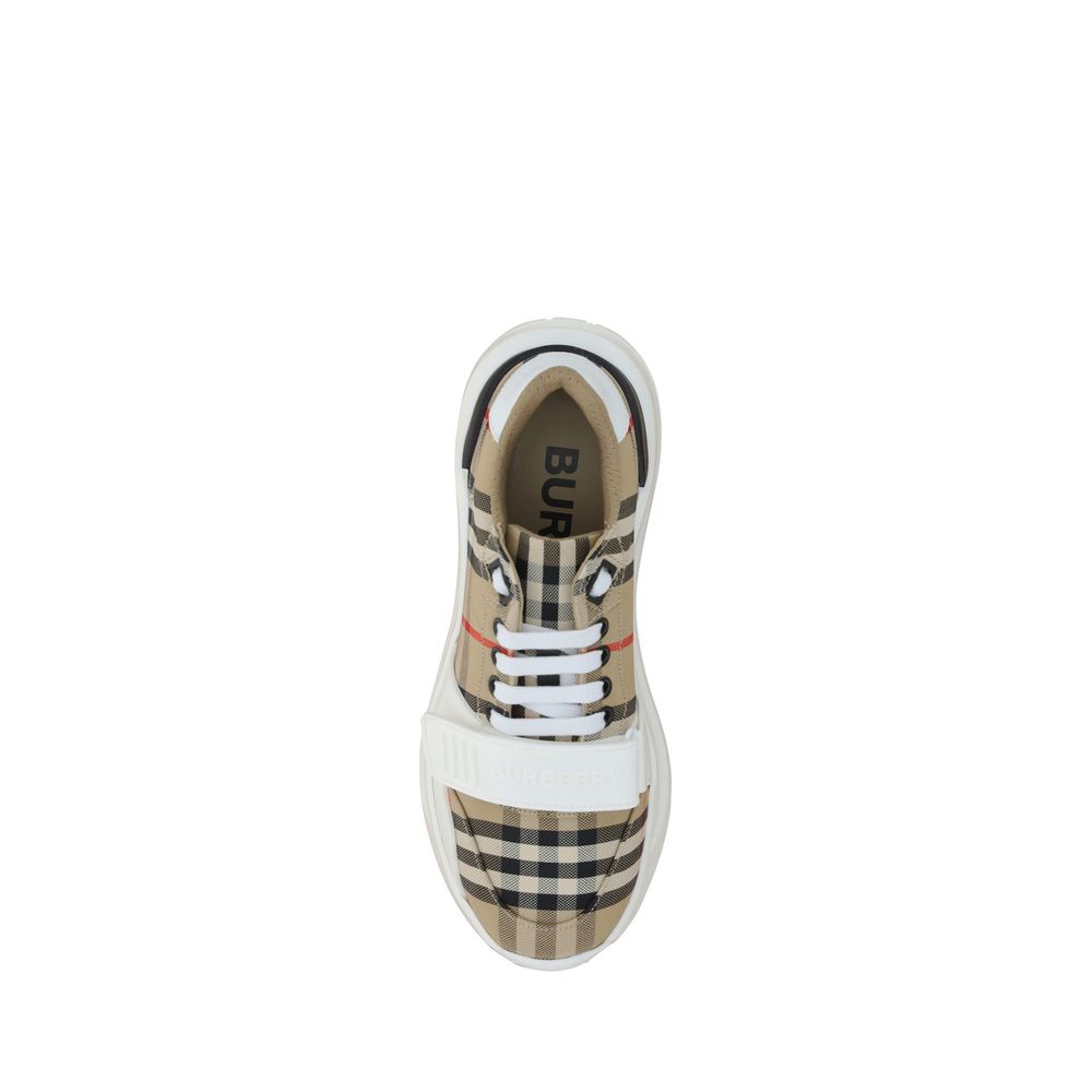 Burberry Beige Rubber Athletic Sneakers - Image 4