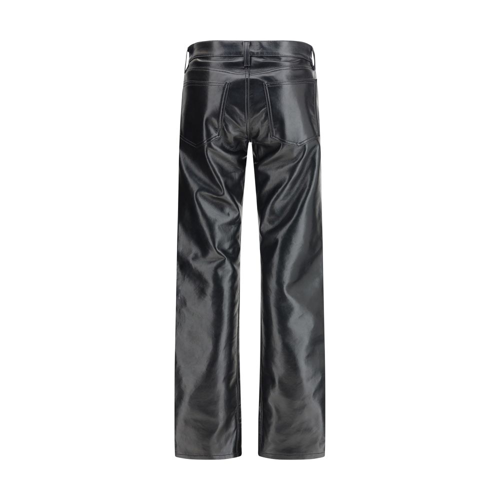 Agolde Black Leather Pants - Image 2