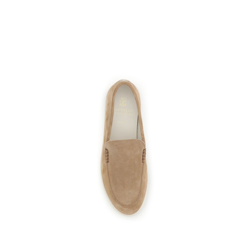 Brunello Cucinelli Beige Rubber Slip-On Loafers - Image 4