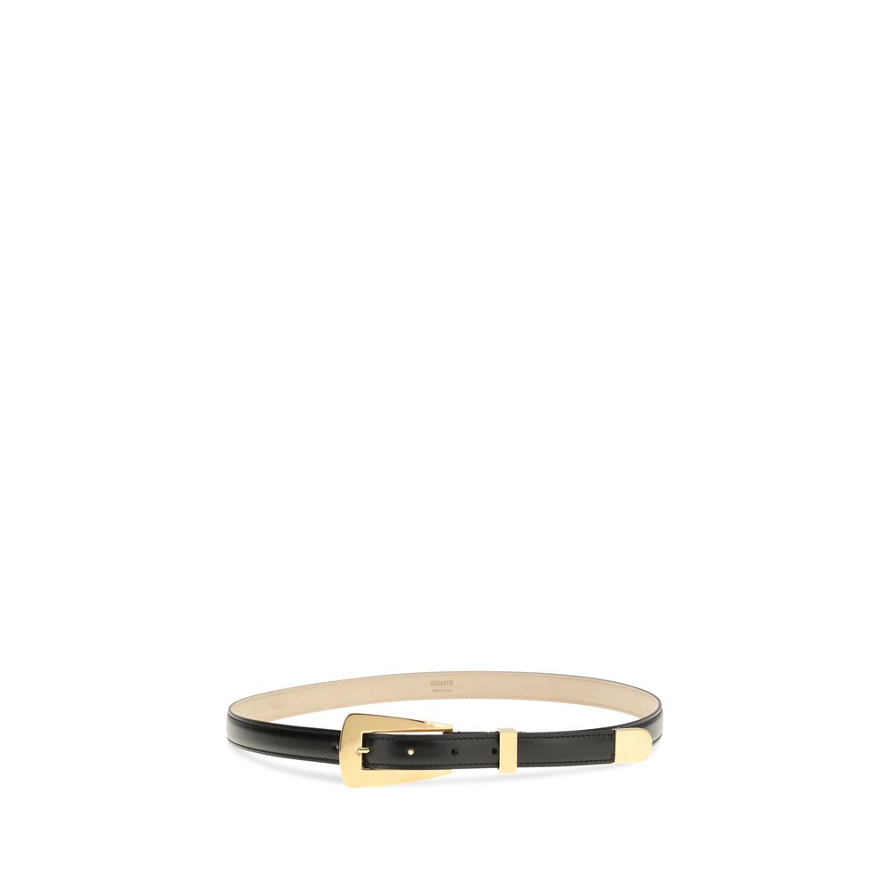 Khaite Black Calf Leather Bos Taurus Regular Belt - Image 2