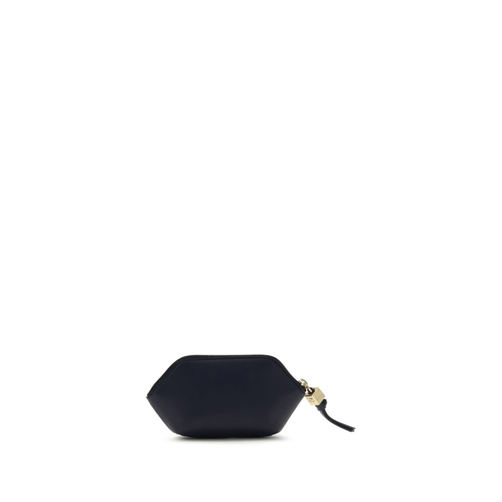 Ganni Black Recycled Leather Wallet - Image 2