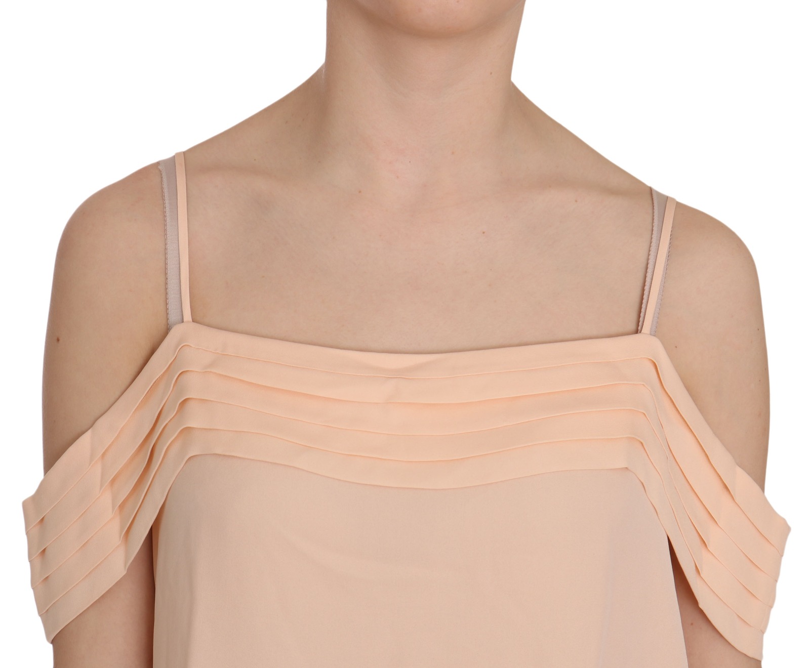 Alexander Wang Orange Off Shoulder Strap Square Neck Top Blouse - Image 6