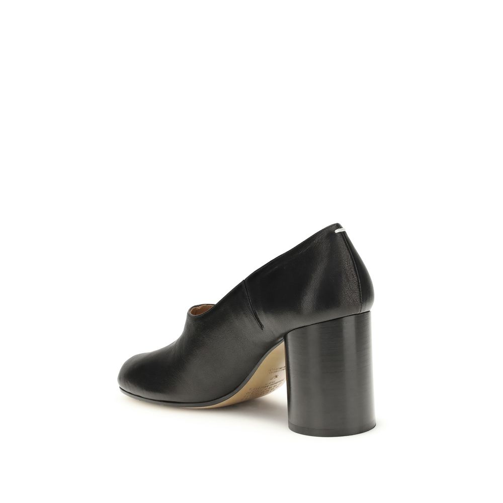 Margiela Black Calf Leather Bos Taurus Platform Pumps - Image 3