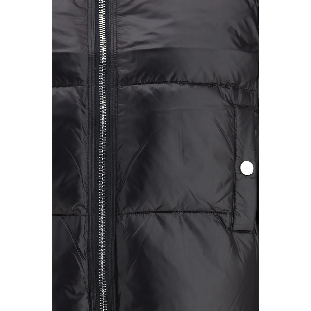 Ganni Black Nylon Shell Jacket - Image 3