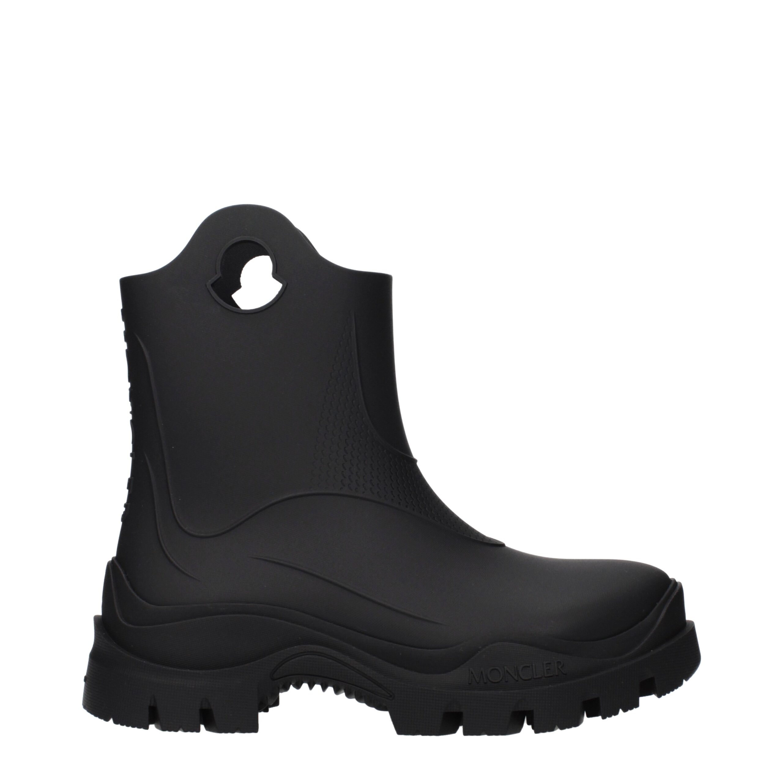 Moncler Black Cotton Ankle Boots