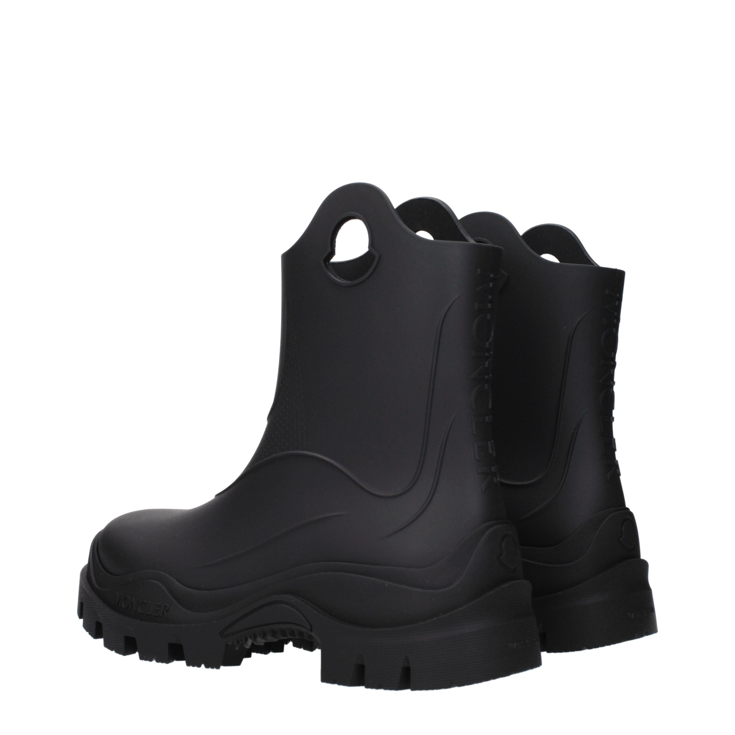 Moncler Black Cotton Ankle Boots - Image 4