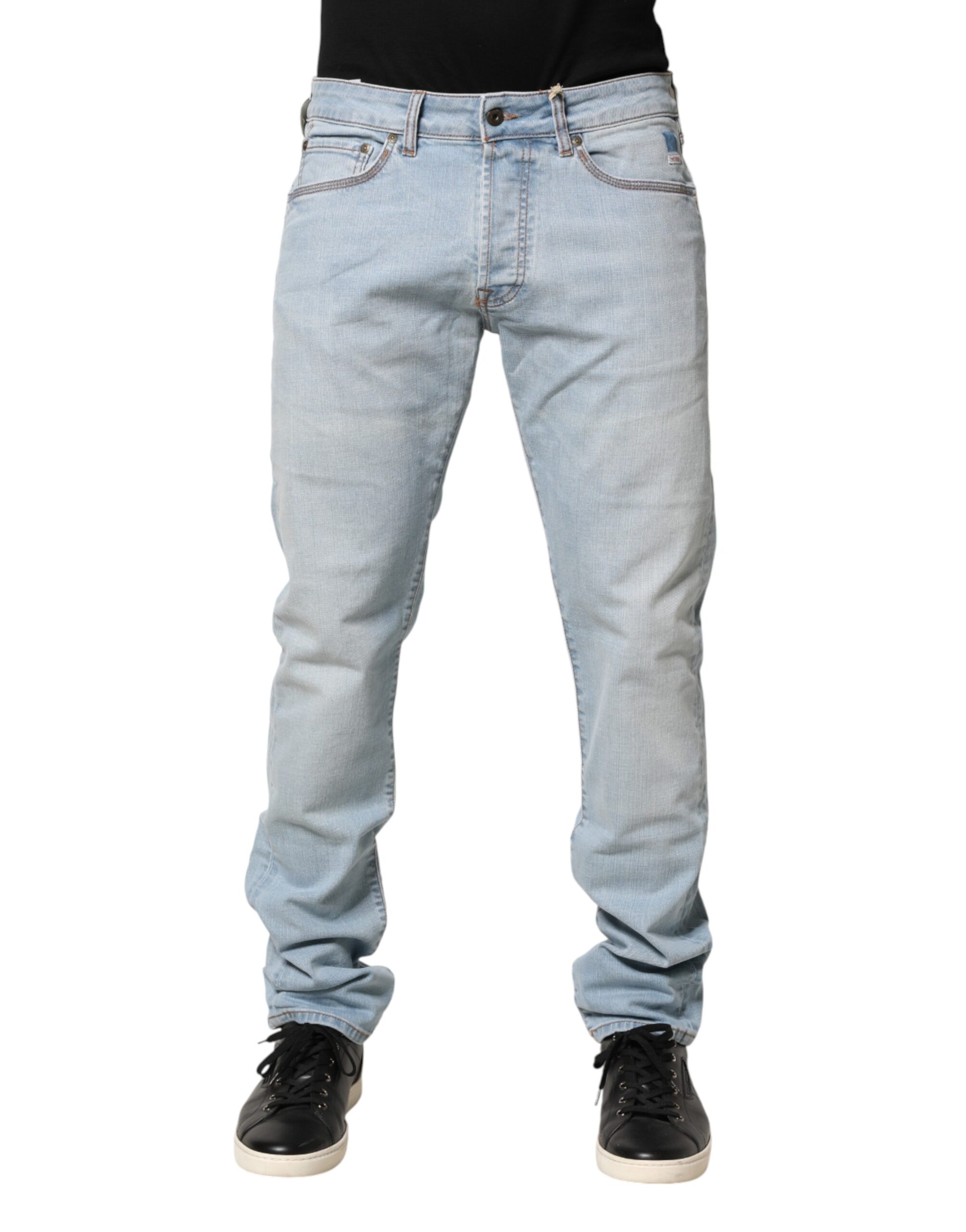 Roy Roger's Light Blue JOSH Slim Fit Mid Waist Men Denim Jeans - Image 2