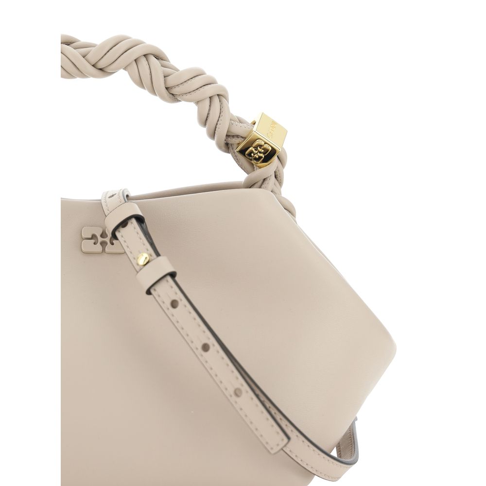 Ganni White Calf Leather Bos Taurus Handbag - Image 4