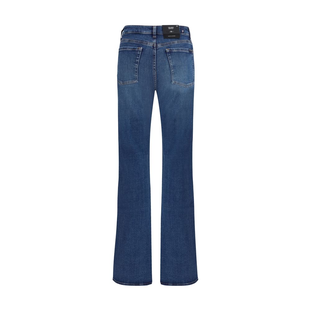 7FOR Blue Cotton Bootcut Jeans - Image 2