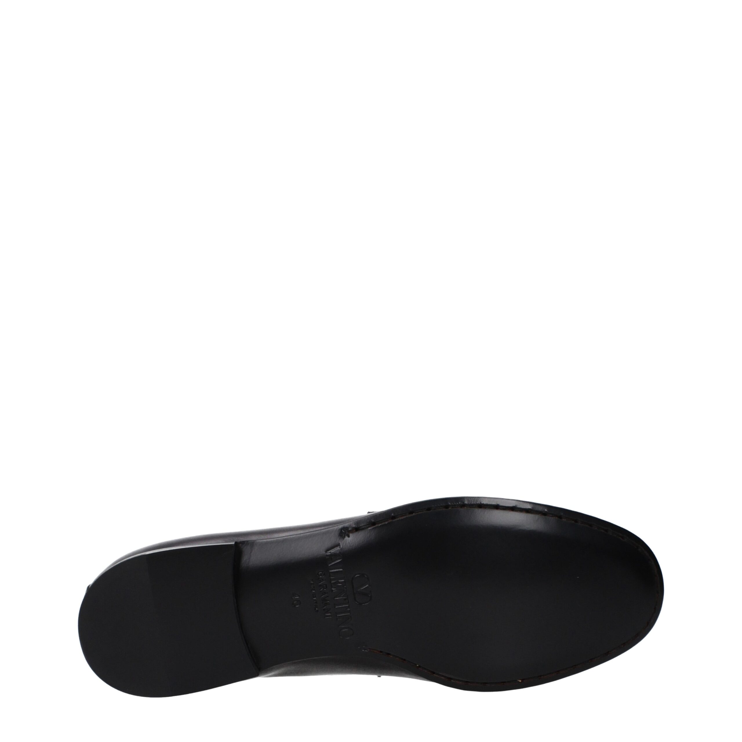 Valentino Garavani Black Leather Slip-On Loafers - Image 5