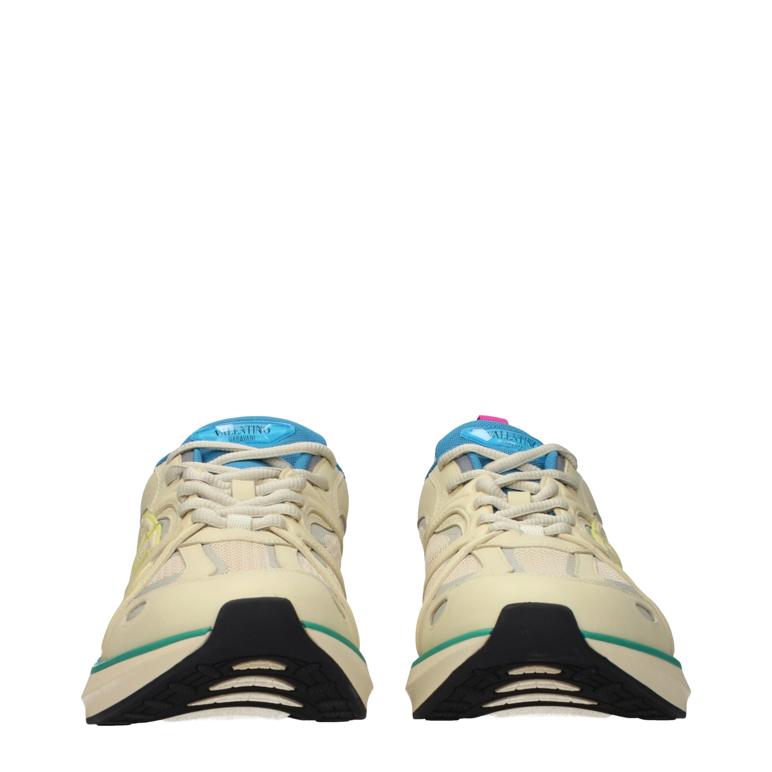Valentino Garavani Beige Fabric Athletic Sneakers - Image 3