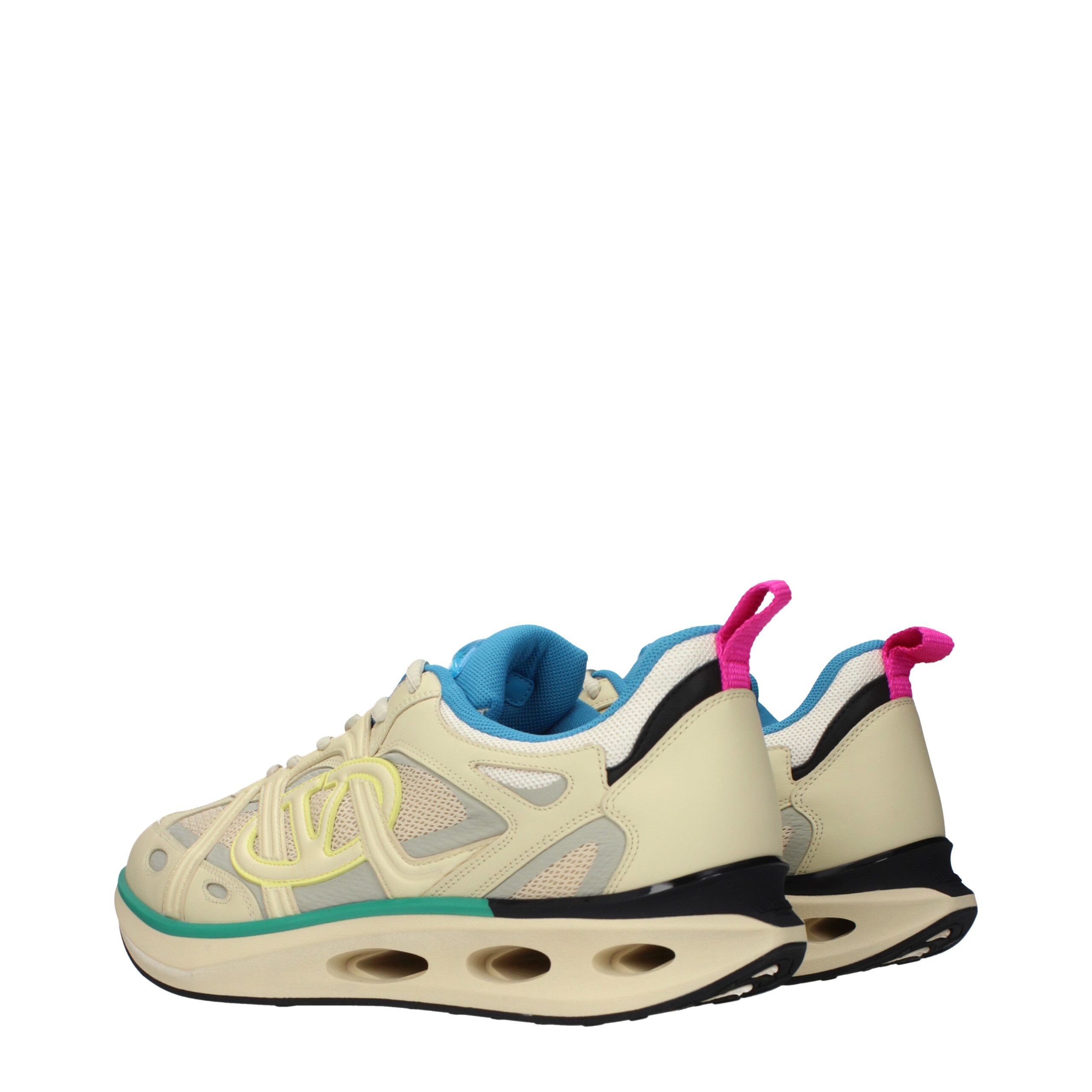 Valentino Garavani Beige Fabric Athletic Sneakers - Image 4