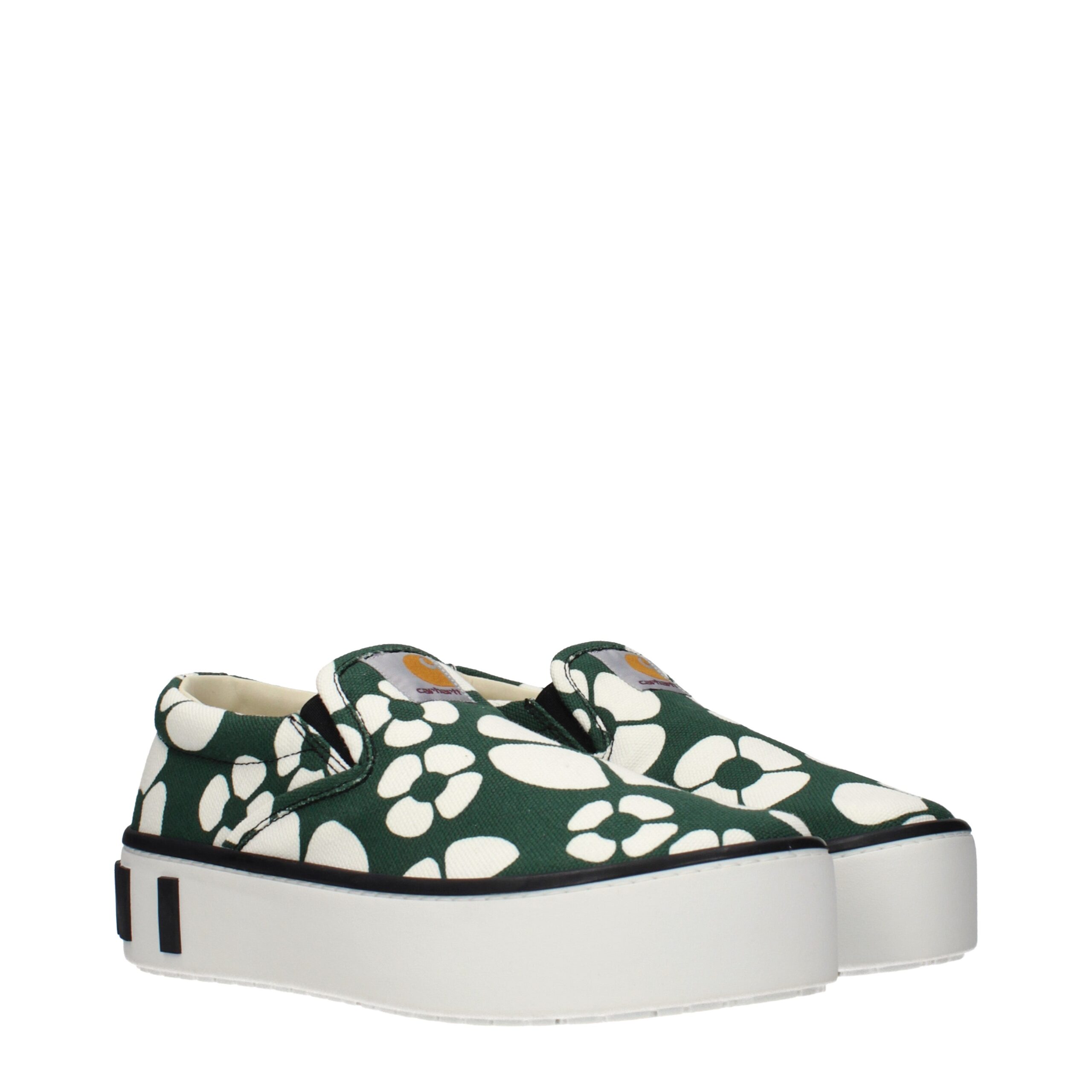 Marni Green Fabric Slip-On Loafers - Image 2