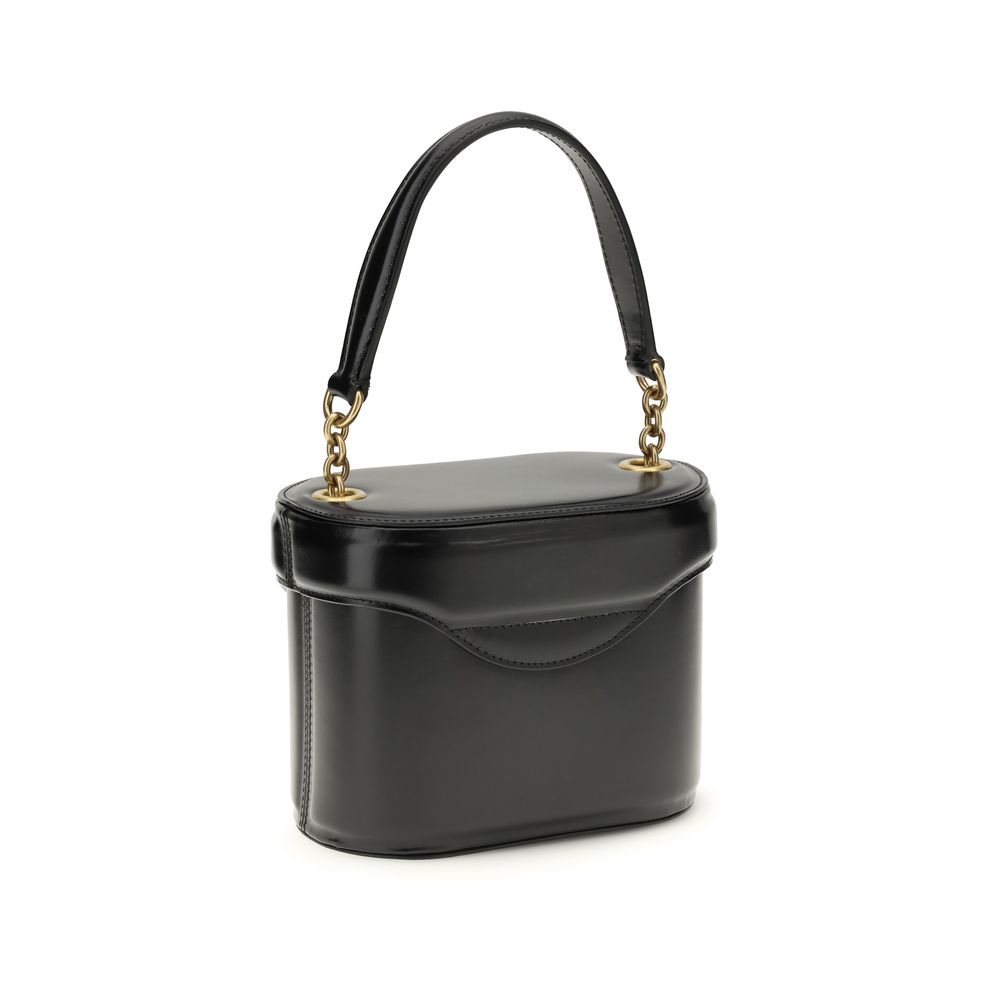 Valentino Garavani Black Calf Leather Bos Taurus Shoulder Bag - Image 3