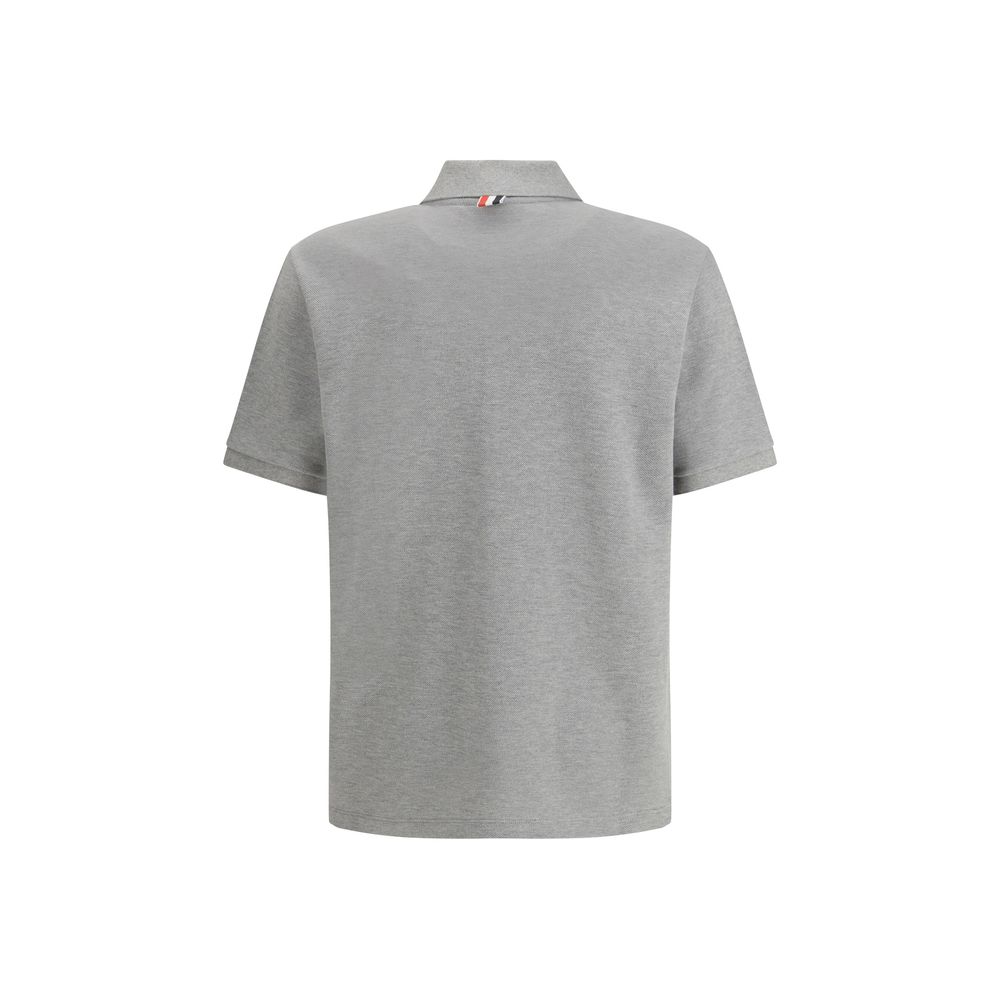 Thom Browne Gray Cotton Polo Shirt - Image 2