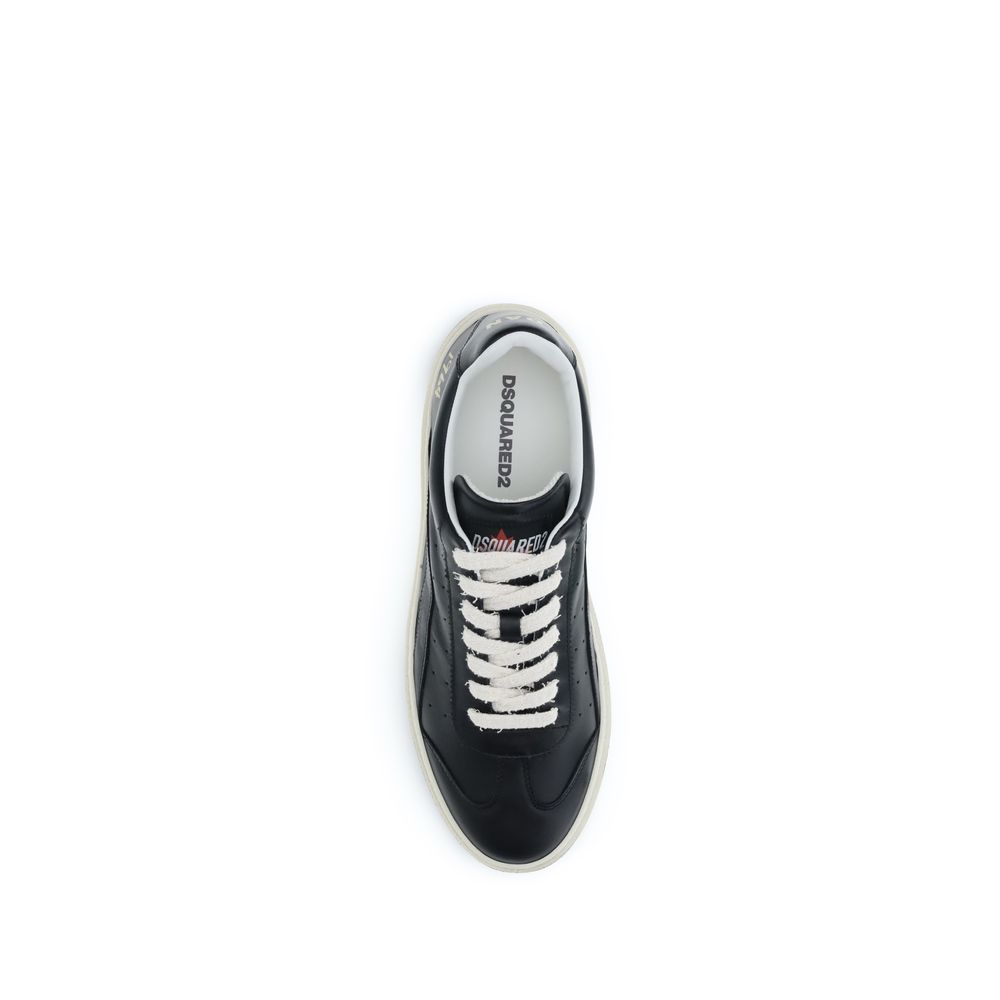 Dsquared² Black Calf Leather Bos Taurus Sneakers - Image 4