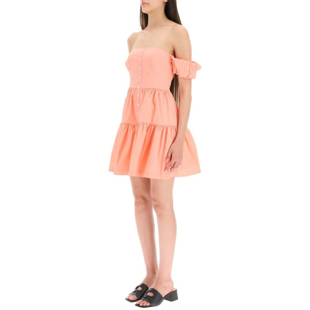 Staud Orange Cotton Casual Dress - Image 2