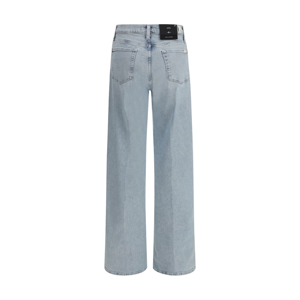 7FOR Light Blue Cotton Relaxed Fit Jeans - Image 2