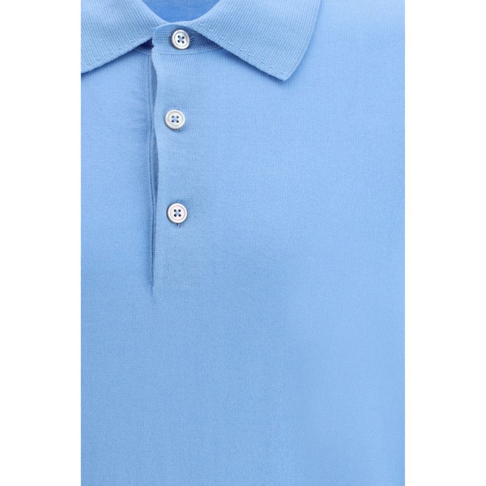 Tom Ford Light Blue Cotton Polo Shirt - Image 3