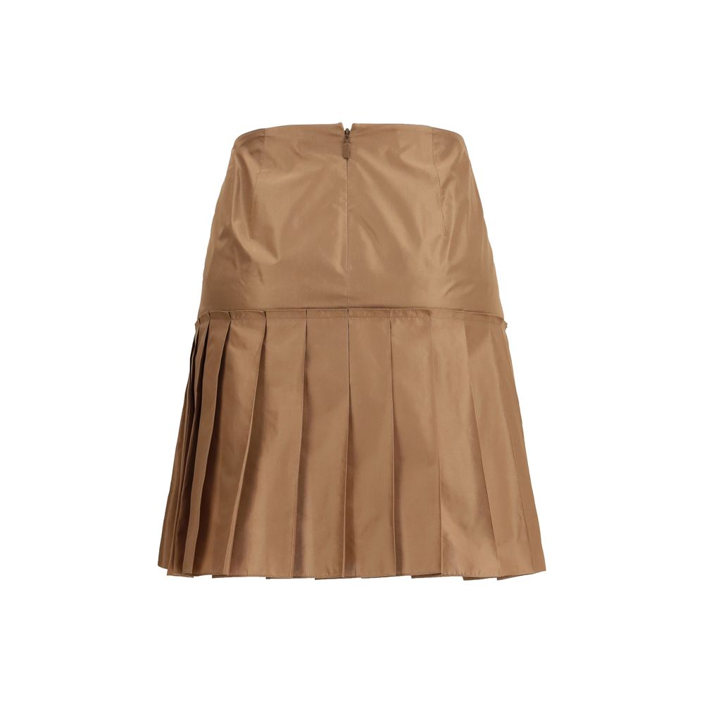 Fendi Brown Silk Mini Skirt - Image 2