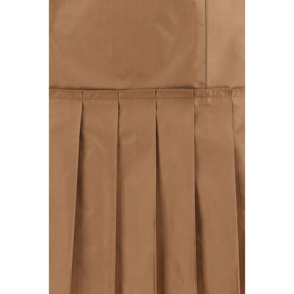 Fendi Brown Silk Mini Skirt - Image 3