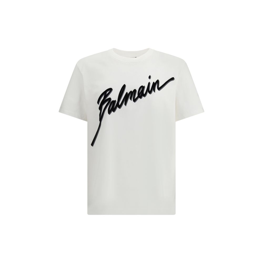 Balmain White Cotton T-Shirt