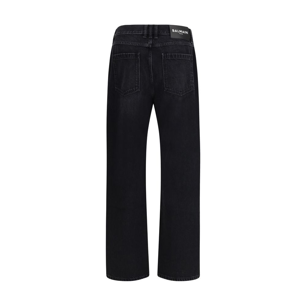 Balmain Black Cotton Jeans Denim - Image 2