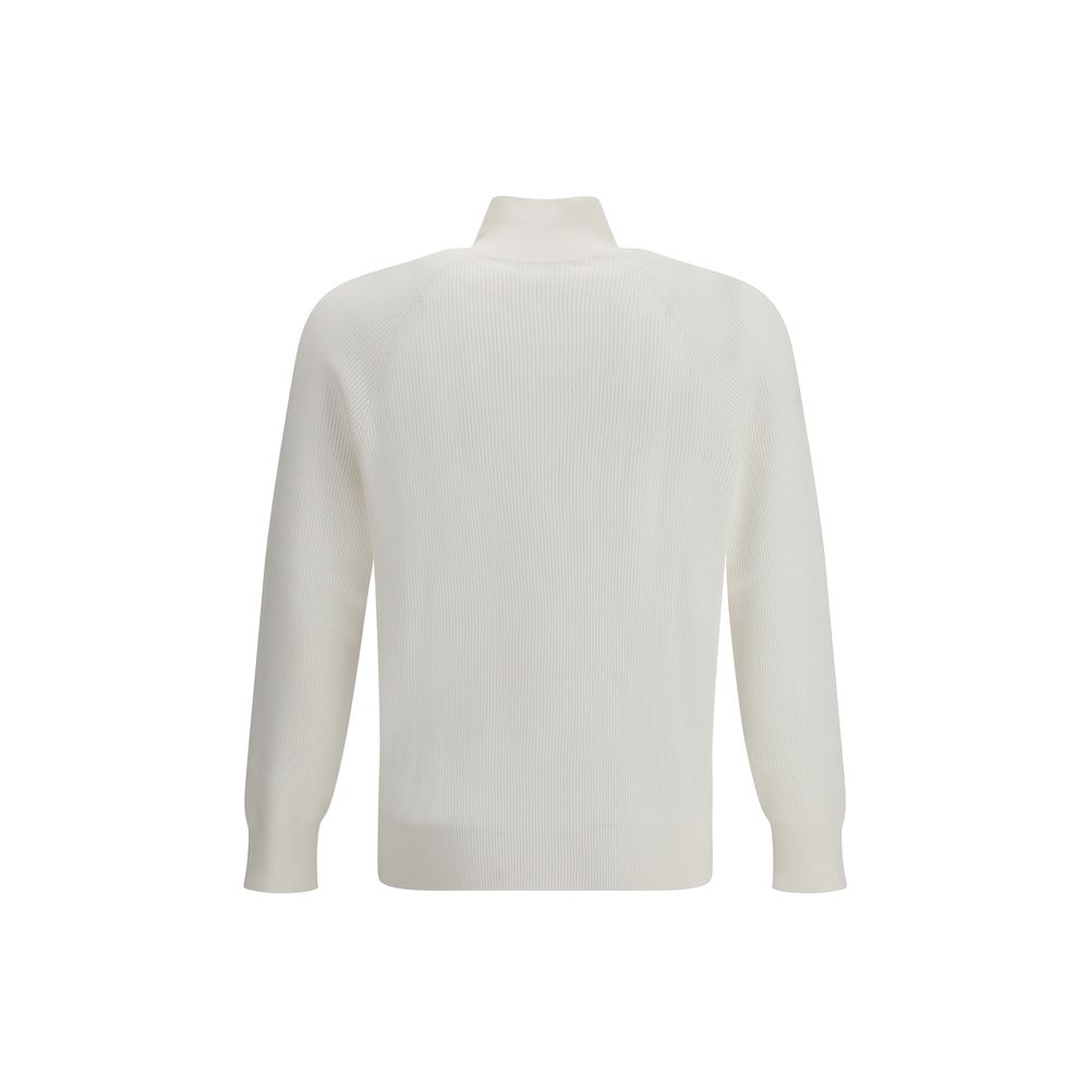 Brunello Cucinelli White Cotton Sweatshirt - Image 2