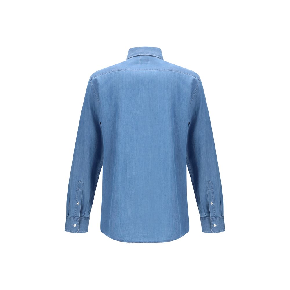 Brunello Cucinelli Blue Denim Shirt - Image 2