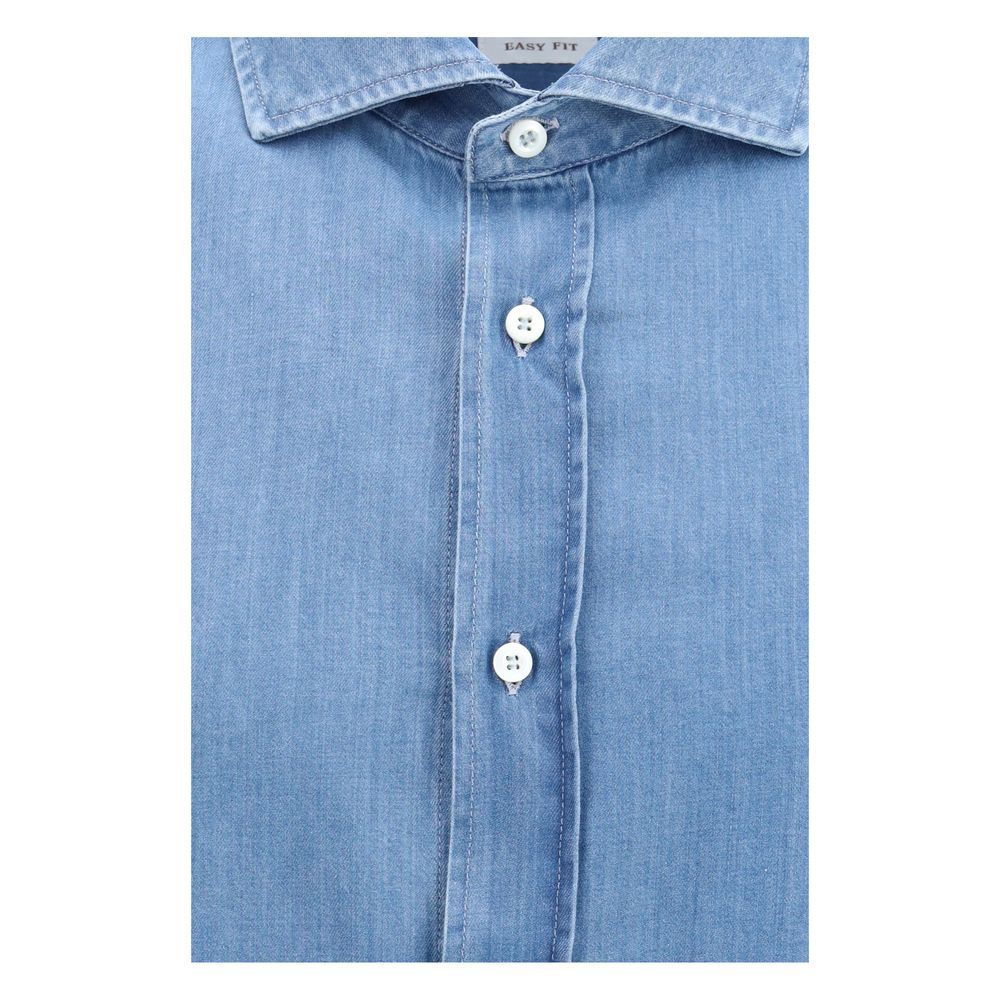 Brunello Cucinelli Blue Denim Shirt - Image 3