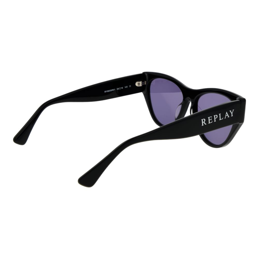 Replay Black Plastic Sunglasses - Image 3