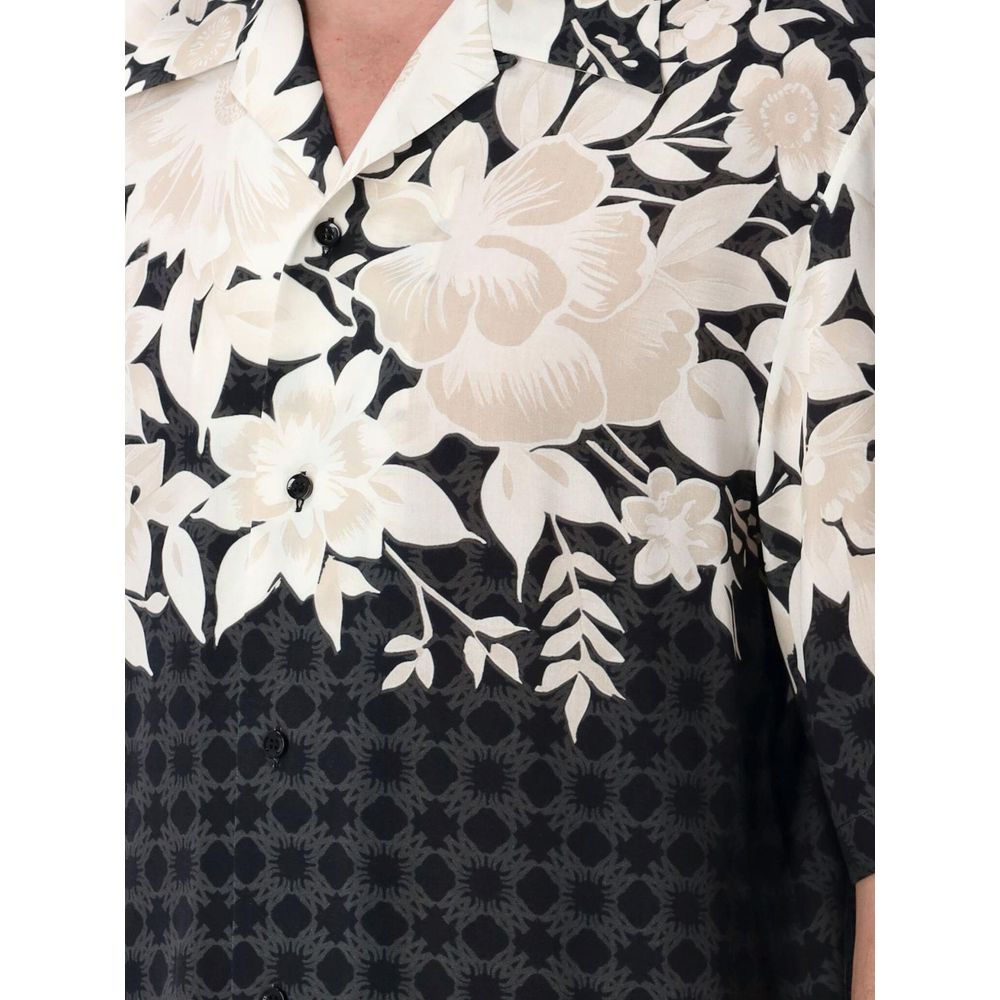 Amiri Black Silk Pattern Shirt - Image 3