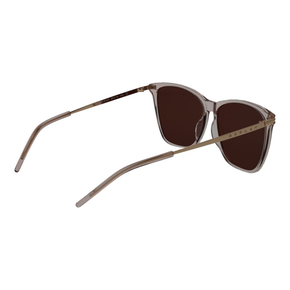 Replay Beige Plastic Sunglasses - Image 3