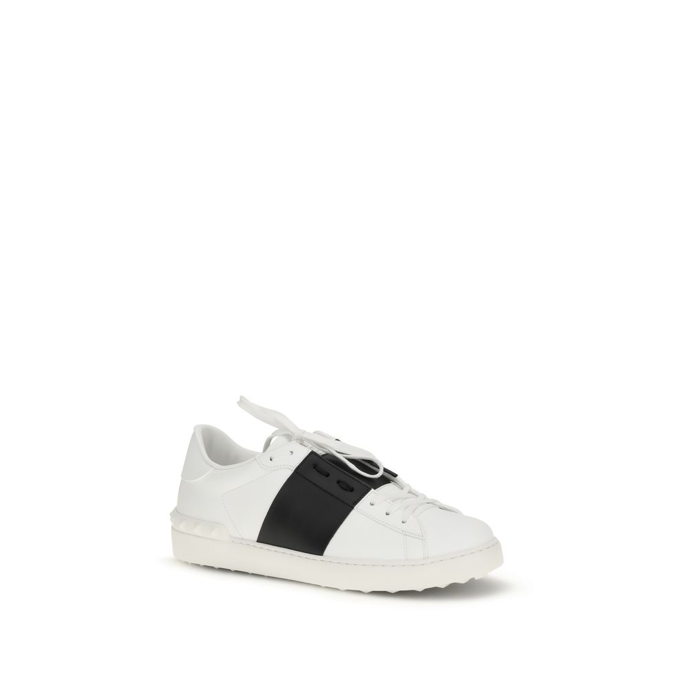 Valentino Garavani White Calf Leather Bos Taurus Low Top Sneakers - Image 2