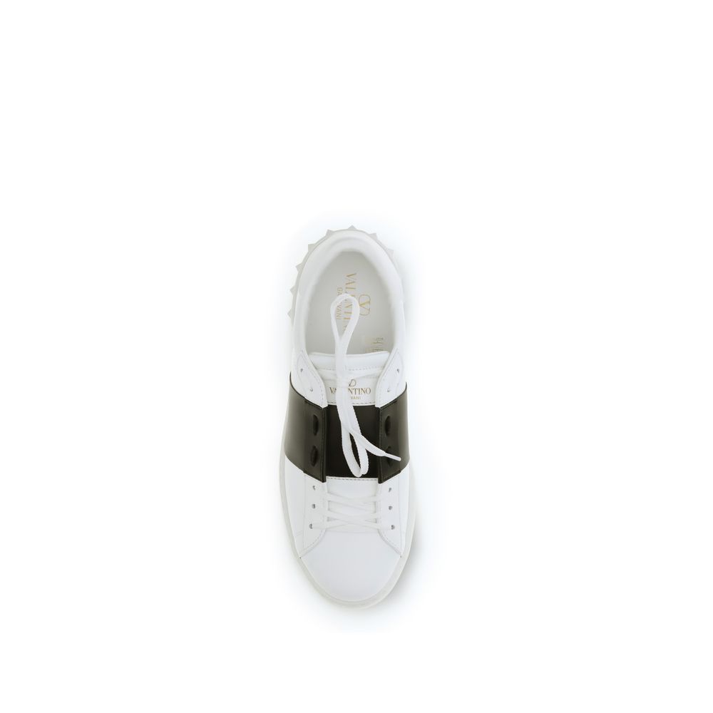 Valentino Garavani White Calf Leather Bos Taurus Low Top Sneakers - Image 4