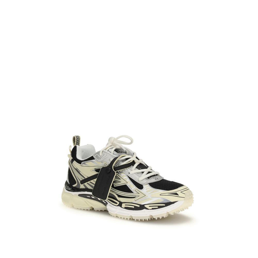 Off-White Multicolor Fabric Athletic Sneakers - Image 2