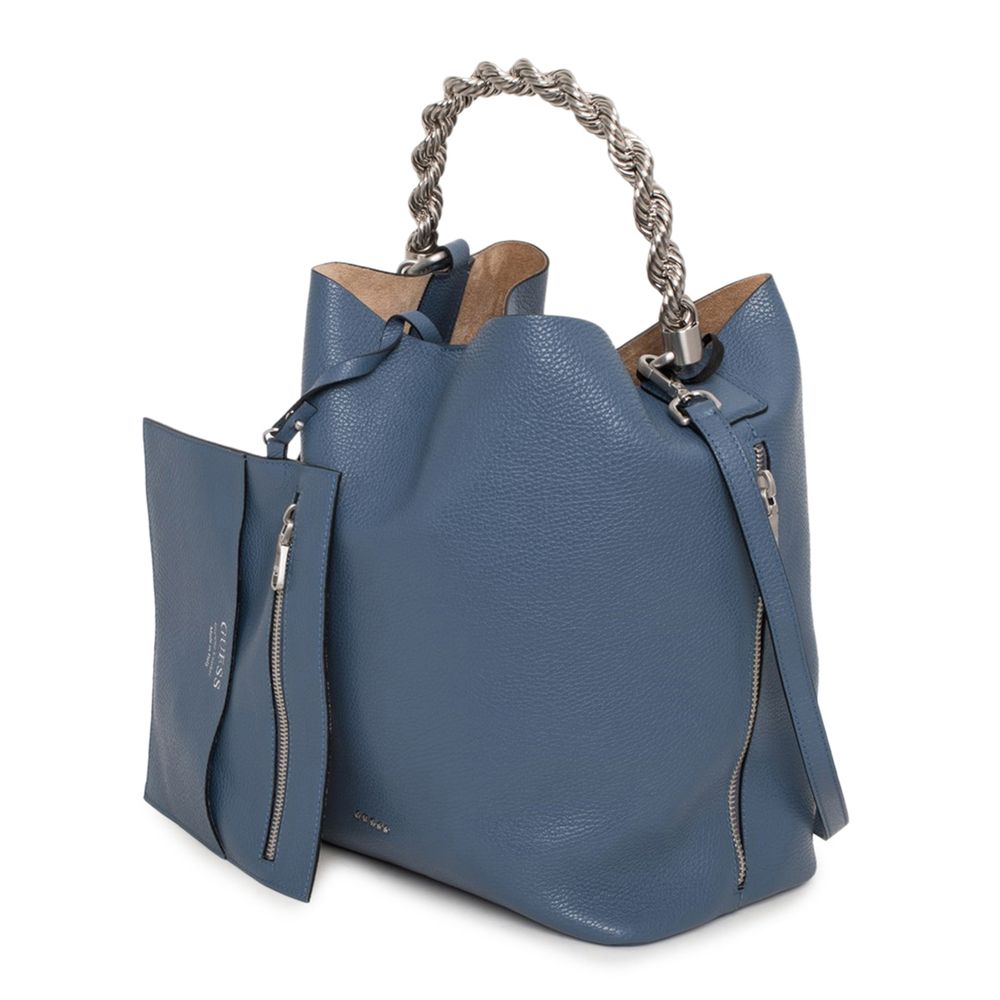 Guess Blue Leather Shoulder Bag - Image 2
