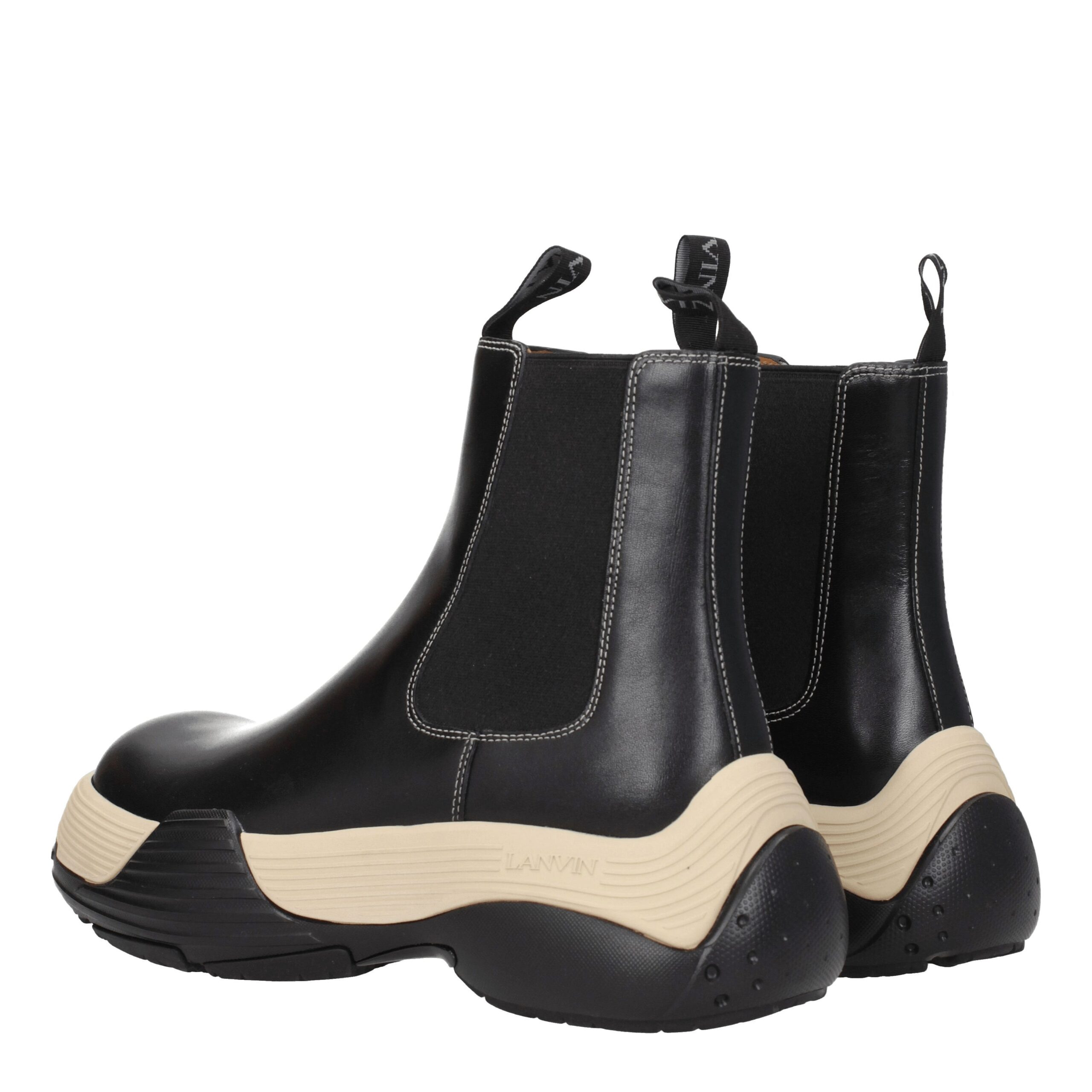 Lanvin Black Leather Ankle Boots - Image 4