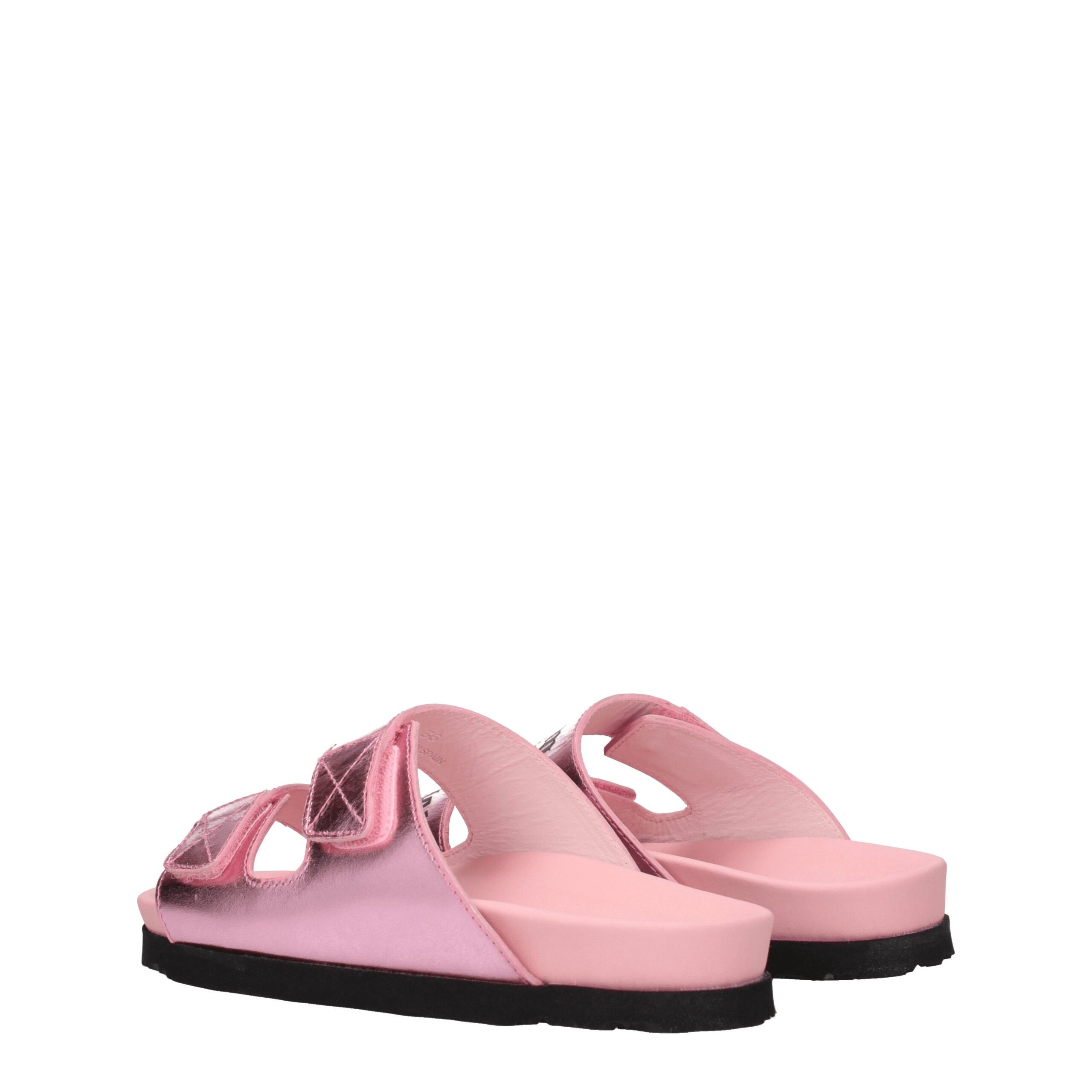 Palm Angels Pink Leather Slippers - Image 4