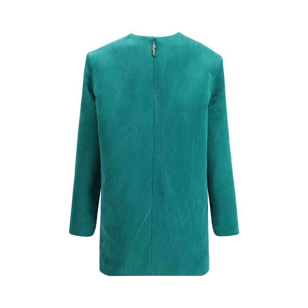 Saint Laurent Bicolor Silk Casual Dress - Image 2