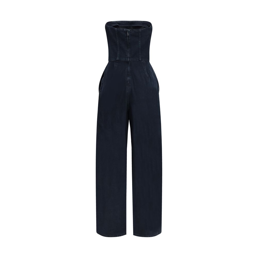 Agolde Blue Cotton Jumpsuit - Image 2