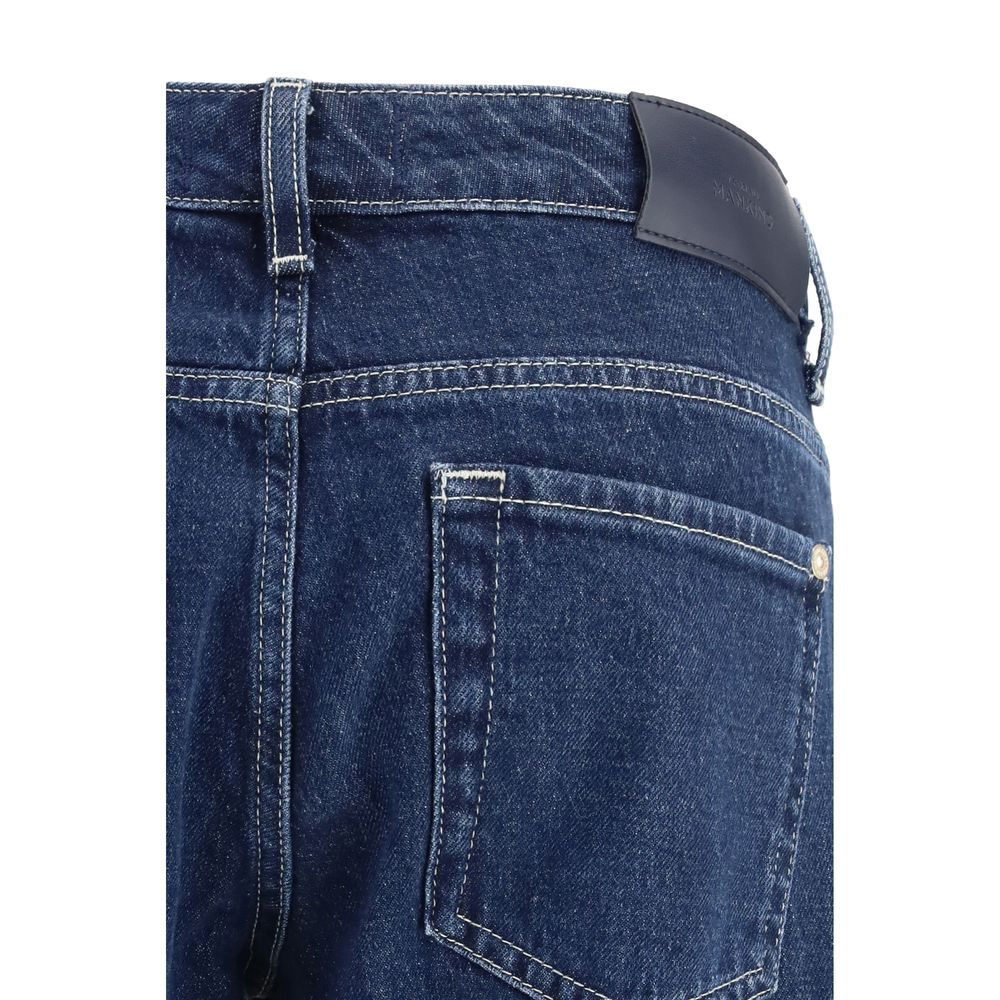 7FOR Blue Cotton Straight-Leg Jeans - Image 3