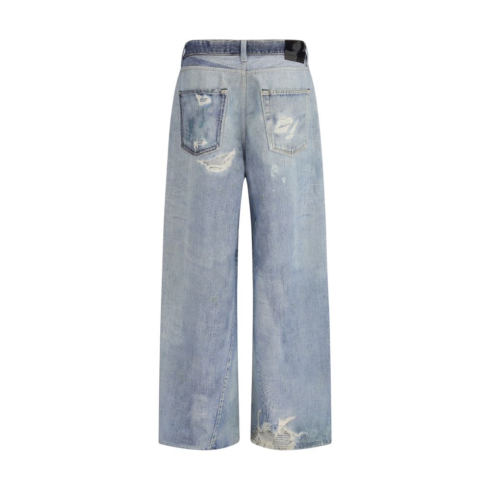 Our Legacy Blue Cotton Relaxed Fit Jeans - Image 2