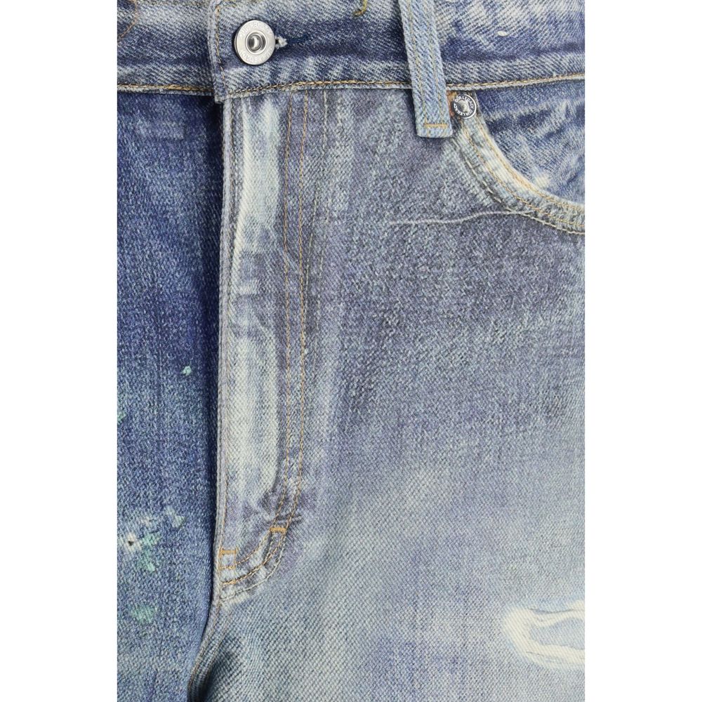 Our Legacy Blue Cotton Relaxed Fit Jeans - Image 3